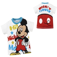 เสื้อยืดเด็ก-Hi-Mickey-Mouse-สีขาวแดง