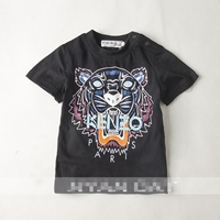 เสื้อยืดเด็กลายเสือจอมซ่า-KENZO-PARIS-สีดำ