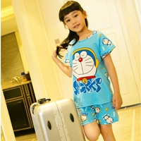 ชุดเสื้อกางเกงหนูน้อย-Doraemon-ฟังเพลงสีฟ้า