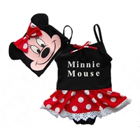 ชุดว่ายน้ำ-Minnie-Mouse-พร้อมหมวก