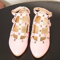 รองเท้าเด็กหนังแก้ว-Ladies-สไตล์-Valentino-สีชมพู