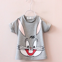 เสื้อยืดเด็กสุดน่ารักลาย-Buck-Bunny-สีเทา