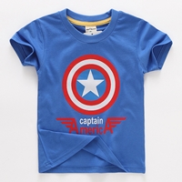 เสื้อยืดเด็ก-Captain-America-Classic-สีน้ำเงิน