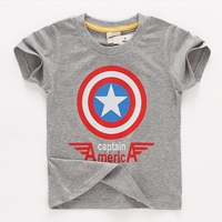 เสื้อยืดเด็ก-Captain-America-Classic-สีเทา