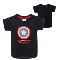 เสื้อยืดเด็ก-Captain-America-Airforce-สีดำ(เด็กโต)