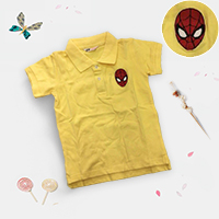 เสื้อโปโลแฟชั่นสุดเท่ลาย-Spider-man-สีเหลือง