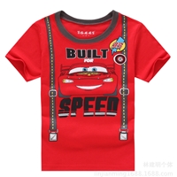 เสื้อยืดเด็ก-McQueen-Built-For-Speed-สีแดง