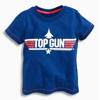 เสื้อยืดเด็กสุดเท่-TOP-GUN-สีน้ำเงิน