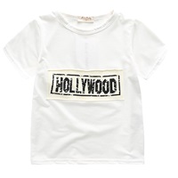 เสื้อยืดเด็กแฟชั่น-HOLLYWOOD-สีครีม