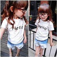 เสื้อยืดเด็ก-Hello-สีขาว