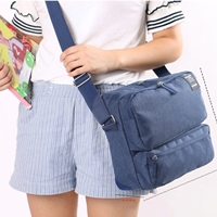 กระเป๋า-Large-Shoulder-Messenger-Bag-สีกรม