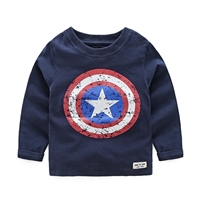 เสื้อแขนยาวเด็กสุดเท่-Captain-America-สีกรม