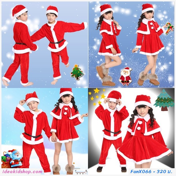 ชุดเด็กชุดเสื้อกางเกง Xmas ซานต้า แซนตี้:ซานต้า