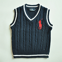 เสื้อสเวตเตอร์-Polo-By-Ralph-Lauren-คอวี-สีกรมดำ