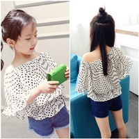 เสื้อเด็กแขนระบายชีฟอง-dot-girl-สีขาว