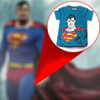 เสื้อยืดเด็กฮีโร่สุด-Superman-สีฟ้า