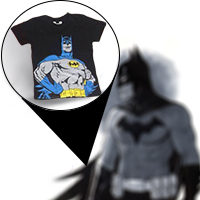 เสื้อยืดเด็กฮีโร่สุด-Batman-สีดำ