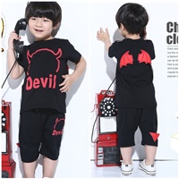 ชุดเสื้อกางเกงปีศาจน้อย-DEVIL-สีดำ