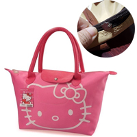 กระเป๋า-Kitty-สไตล์-Longchamp(ไซส์เล็ก)-สีชมพูอ่อน