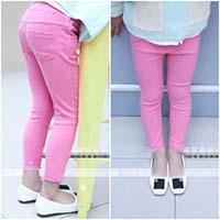 กางเกง-Skinny-ขาเดฟ-พื้นเรียบสไตล์หนูลินซ์-สีชมพู