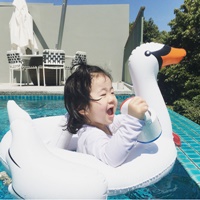 ห่วงยางแบบสอดขา-Baby-Swan-สีขาว