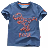 เสื้อยืดแฟชั่น-ลายปัก-Dinosaur-Roar-สีกรมน้ำเงิน