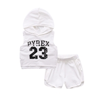 ชุดเสื้อกางเกงมีฮู้ดสาวน้อยเอลลี่-PYREX-23-สีขาว