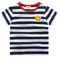 เสื้อยืดลายทาง-I-am-Smile-สีขาวกรม