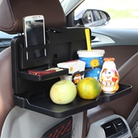 ถาดวางอาหารเครื่องดื่มในรถ-พับเก็บได้-สีดำ