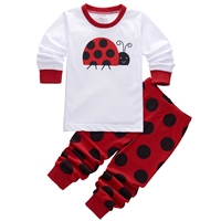 ชุดนอนเด็กน่าเลิฟ-Ladybug-สีขาวแดง