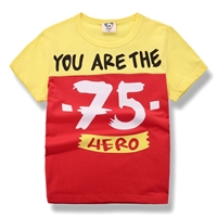 เสื้อยืดเด็ก-You-Are-The-75-Hero-สีแดงเหลือง