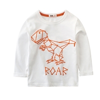 เสื้อแขนยาวแฟชั่น-ลาย-Dinosaur-Roar-สีขาว