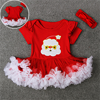 บอดี้สูทเดรส-Xmas-tutu_ที่คาดผม-สีขาวแดง