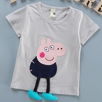 เสื้อยืดเด็ก--Peppa-Pig-สีเทาอ่อน