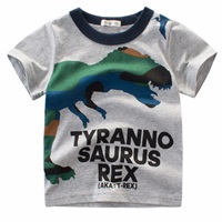 เสื้อยืดเด็ก-Dinosaur-สีเทา