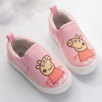 รองเท้าผ้าใบ-Canvas-แบบสวม-Peppa-Pig-สีชมพูอ่อน