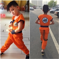 ชุดเสื้อกางเกงซุนโกคูพร้อมหาง-Dragonball-สีส้ม