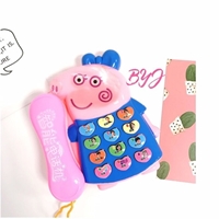 ของเล่นเด็กโทรศัพท์ตั้งโต๊ะ-Peppa-Pig-สีฟ้า