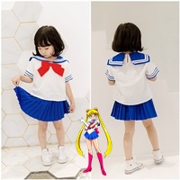 ชุดเสื้อกระโปรง-Sailor-Moon-สึคิโนะ-สีขาวน้ำเงิน