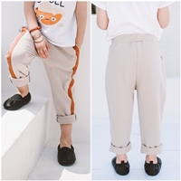 กางเกงขายาว-casual-pants--แถบข้าง-สีครีม