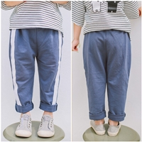 กางเกงขายาว-casual-pants-แถบข้าง-สีเทาเข้ม