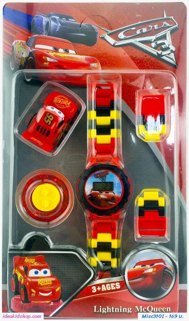 นาฬิกาเลโก้ตัวการ์ตูน ลาย Cars McQueen