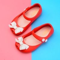 รองเท้ารัดส้นติดโบว์แฟชั่น-Mini-Melissa-สีแดง