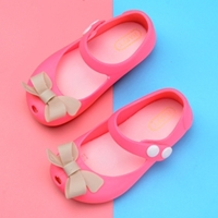 รองเท้ารัดส้นติดโบว์แฟชั่น-Mini-Melissa-สีชมพู