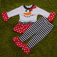 ชุดเสื้อ_กางเกง-Xmas-ลาย-Snow-man-สีขาวแดง