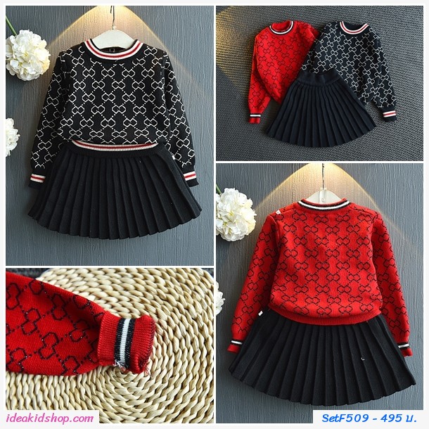 ش͡ç Sweater+pleated skirt մ