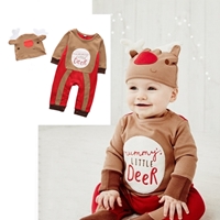 บอดี้สูทแขนยาวพร้อมหมวก-Xmas-Little-Deer-สีน้ำตาล