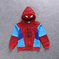 Jacket-เด็กแฟชั่น-Spider-Man--มีฮู้ด-สีแดงฟ้า