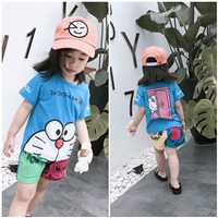 เสื้อยืดเด็กลายการ์ตูน-I'm-Doraemon-สีฟ้า