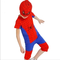 เสื้อกางเกงพร้อมหน้ากาก-Spider-Man-สีแดงน้ำเงิน